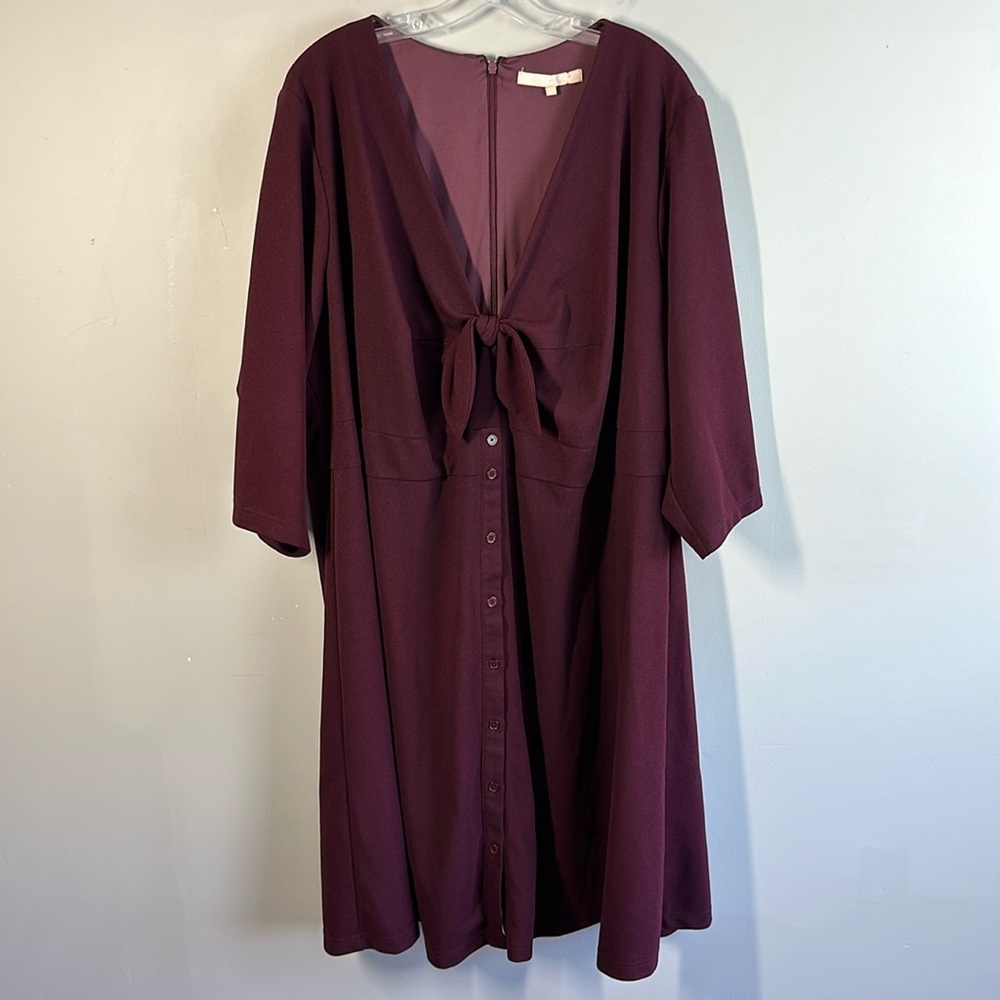 Hutch Midi Dress in Deep Plum